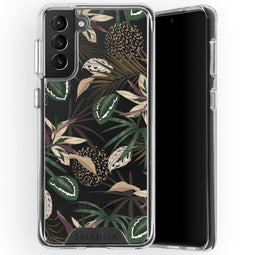 Zarya Fashion Extra Beschermende Backcover Samsung Galaxy S21 Plus - Jungle Leaves