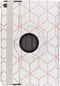 Tablet Hoes Geschikt voor iPad Mini 5 (2019) / iPad Mini 4 (2015) (2015) - 360° Draaibare Design Bookcase - Meerkleurig /Cubes Rose Gold