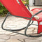 SoBuy OGS47-R - Schommelstoel - Opvouwbaar - Rood