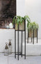Light & Living Bloempot + standaard Caski - Tin Brons/Zwart - Ø28,5x100cm