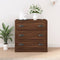 vidaXL - Dressoir - 70x35,5x67,5 - cm - bewerkt - hout - bruin - eikenkleur