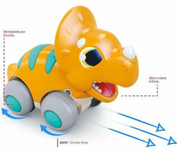 Wrijvingswagen 13 x 12 x 13 cm Dinosaurus Oranje