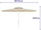 Parasoll Marbueno Beige Polyester Staal Ø 270 cm