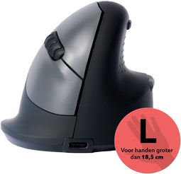 R-Go Tools HE Break - Ergonomische Muis - Draadloos - Verticaal - 2400 DPI - Rechts - Large
