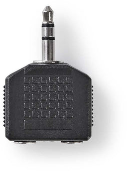 Nedis CAGP22945BK - 3.5mm stereo stekker naar 2x 3.5mm - Zwart
