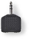 Nedis CAGP22945BK - 3.5mm stereo stekker naar 2x 3.5mm - Zwart