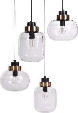 ZAYANDE - Hanglamp - Grijs - Glas