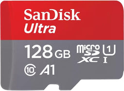 SanDisk Ultra - microSDXC 128GB - 140MB/s - A1 - met SD-adapter (SDSQUAB-128G-GN6MA)