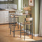 SoBuy OGT03-XL Bartafel - 3-delige set met 2 krukken - Houten composiet - Naturel
