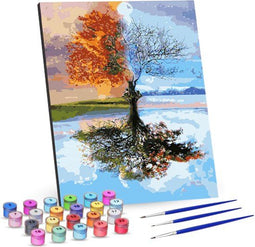Rubye® Schilderen Op Nummer - Volwassenen - Vier Seizoenen - 40x50cm
