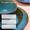 Palmer Bord Lotus 27.5 cm Turquoise Zwart Stoneware 2 stuks