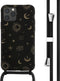 iMoshion Hoesje Geschikt voor iPhone 11 Pro Hoesje Met Koord - iMoshion Siliconen design hoesje met koord - Zwart / Sky Black
