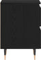 vidaXL - Bedside - Cabinets - 2 - st - Black - Oak - 40x35x50 - cm - Gefabriceerd - Hout