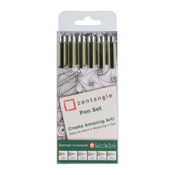 Sakura - Tekenset zentangle set 6 pennen zwart | 5 stuks