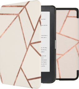 imoshion E-reader Hoesje - Geschikt voor Kobo Clara HD - Design Sleepcover Bookcase - White Graphic