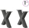 vidaXL - Salontafelpoten - 2 - st - X-vormig - 60x(42-43) - cm - staal - antraciet