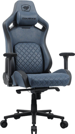 COUGAR Defensor S - Gamestoel - PushBack lendensteun 4D armsteunen - Marineblauw