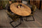 Tafelblad ovaal - 200x100 cm - blank - teak