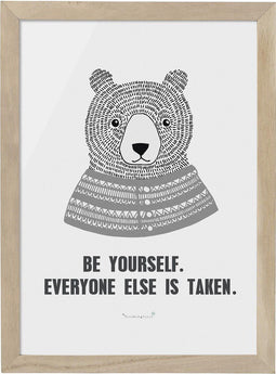 Bloomingville Kids - Tekstbord - 'Be Yourself ...' - W30xH40 cm - Multicolor