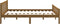 vidaXL - Bedframe - massief - hout - honingbruin - 135x190 - cm