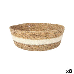 Opbergbak Privilege Privilege vlechtwerk Rond Ø 27 x 9 cm (8 Stuks)