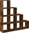 vidaXL - Kamerscherm - / - boekenkast - 131,5x29x131,5 - cm - hout - gerookt - eiken