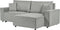 KARILA - Hoekbank met opbergruimte - Grijs - Linkszijdig - Polyester