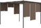 vidaXL - Tuinprieel - met - zijgordijn - 4x3x2,25 - m - taupe