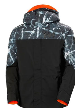 Helly Hansen ULLR D 2L Shell Skijas voor Heren – Maat M – Black Ice – Waterdicht, Ademend & Duurzaam