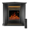 Juskys Elektrische Hoekhaard met Verwarming en Vlameffect - Zwart - 96x57x93 cm