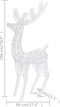 vidaXL - Kerstdecoratie - rendier - 250 - LED's - blauw - 180 - cm - acryl