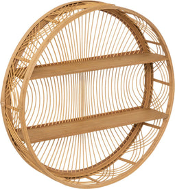Atmopshera Ina wandplank rond - Bamboe - Dia 70 cm