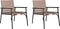 vidaXL - Tuinstoelen - 2 - stuks - Zwart - 79x56x73,5 - cm - Poly - Rattan