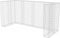 vidaXL - Schanskorf - drievoudige - vuilnisbak - ombouw - 250x100x120 - cm - staal