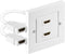 HDMI inbouw wandcontactdoos met 2 aansluitingen - versie 2.0 (4K 60Hz + HDR) - 0,10 meter