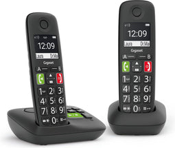 Gigaset E290AR DUO - draadloze huistelefoon met antwoordapparaat - 2 handsets - groot display (2 stuks)