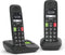Gigaset E290AR DUO - draadloze huistelefoon met antwoordapparaat - 2 handsets - groot display (2 stuks)
