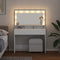 vidaXL - Witte - Kaptafel - met - LED-verlichting - - - 100x41x135 - cm