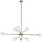 Plafondlamp DKD Home Decor Wit Gouden Metaal Kristal 9 W 110 x 38 x 38 cm