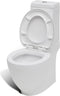 vidaXL - Toilet - met - afvoer - achter - keramiek - wit