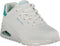 Skechers Uno - Pop Back - Dames Sneakers - Wit Mintgroen - Maat 39