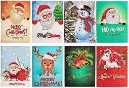 Rubye® Diamond Painting Kerstkaarten - Creatieve hobby - 8 stuks (8 stuks)
