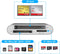 Unitek Y-9313 - USB 3.0 3-Port Geheugenkaartlezer - CF microSD SD - Zilver