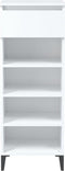 vidaXL - Schoenenrek - 40x36x105 - cm - bewerkt - hout - wit