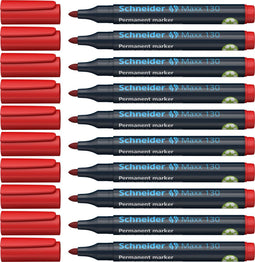 Schneider permanent marker - Maxx 130 - ronde punt - rood - 10 stuks - S-113002-10