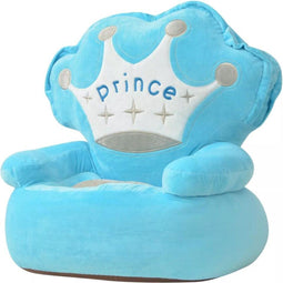 vidaXL - Kinderstoel - prins - pluche - blauw