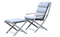 Westfield Outdoors Amber - Loungestoel met voetenbank - Waterafstotend UV-beschermend - Lichtblauw