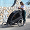 Deryan Luxe Fietskar - 3-in-1 Fietskar Hardloopkinderwagen - Zwart