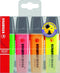 Markeerstift STABILO Boss Original 70/4 etui à 4 kleuren - 5 stuks