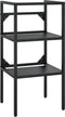 vidaXL Wastafelframe - 40x38x83 cm - gepoedercoat ijzer - zwart